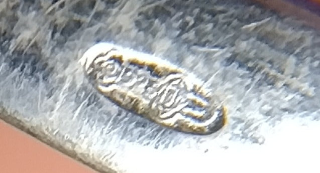 Zilveren ring met granaat, 925, 19 mm