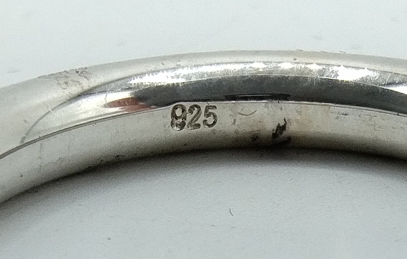 Zilveren ring, look!, 925, 19 mm