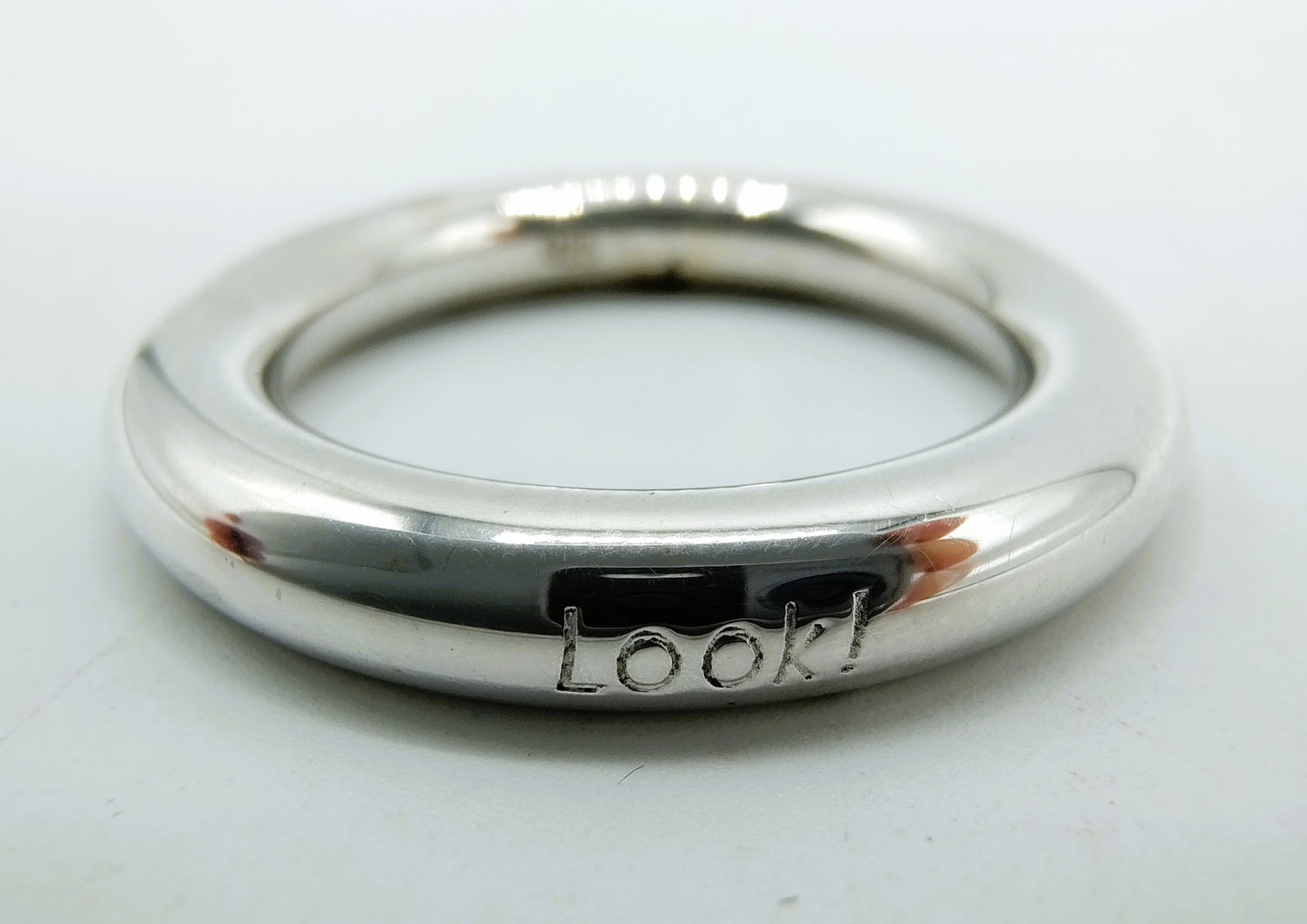 Zilveren ring, look!, 925, 19 mm