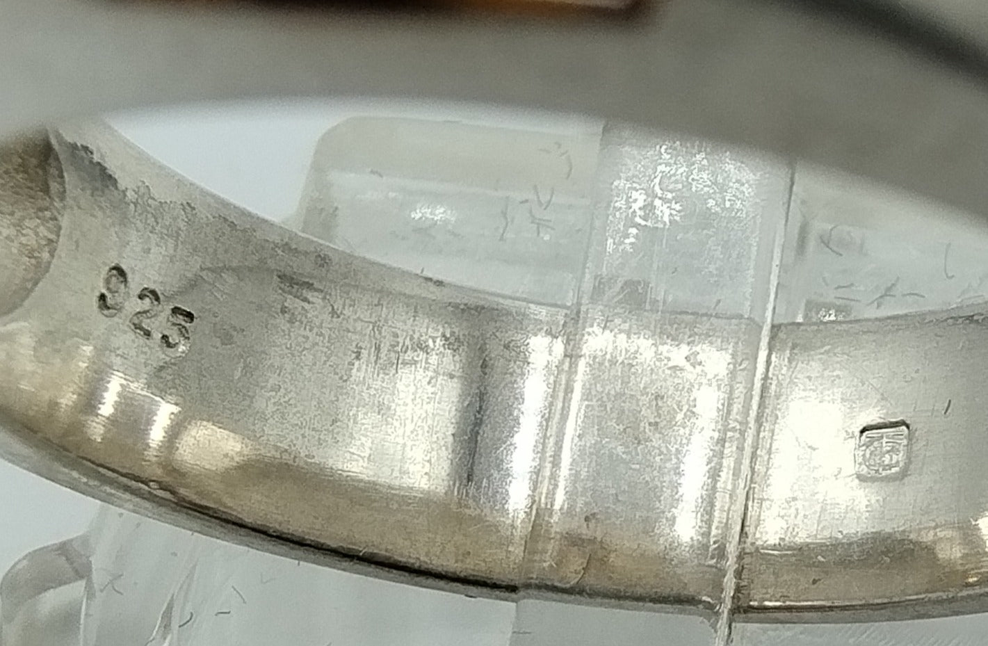Zilveren ring met citrien, 925, 19 mm