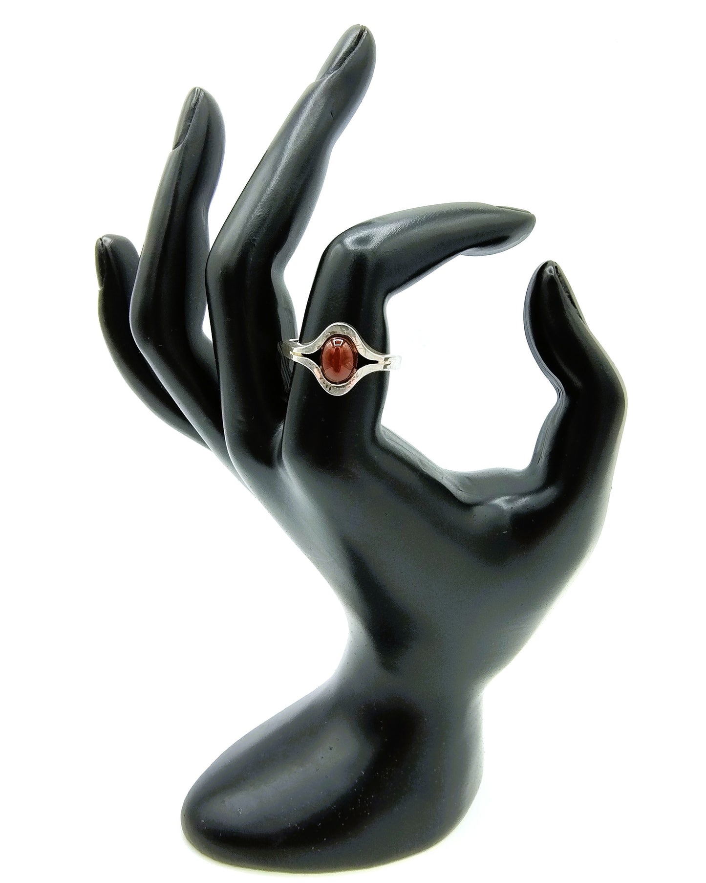 Zilveren ring met carneool, 835, universeel