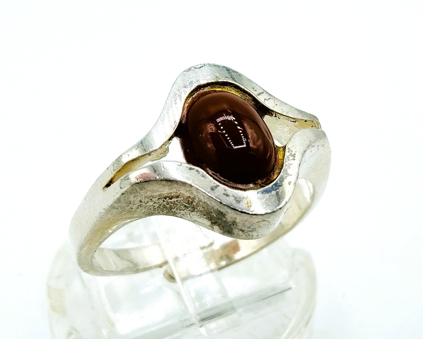 Zilveren ring met carneool, 835, universeel