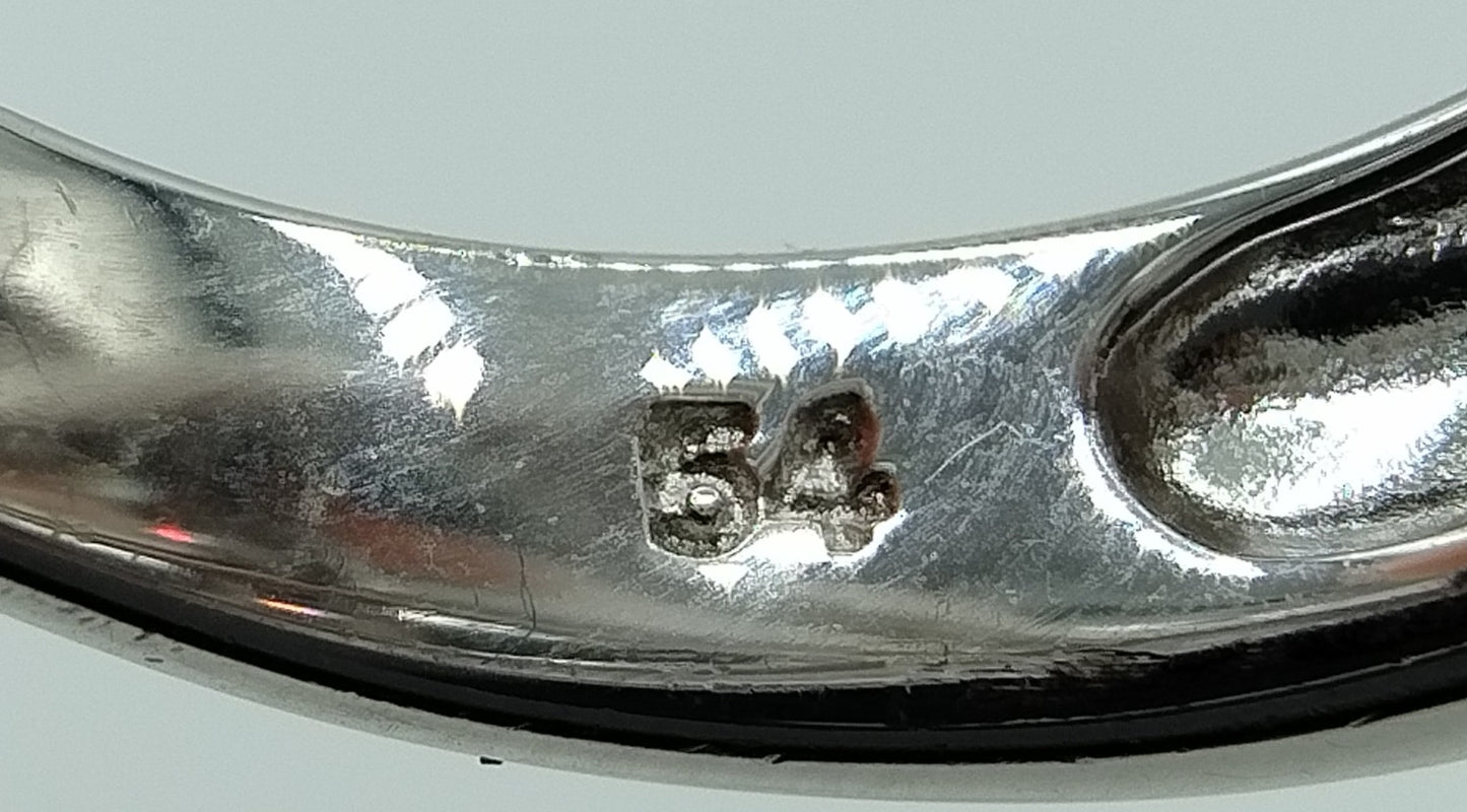 Zilveren ring met zirkonia's, 925, 18 mm