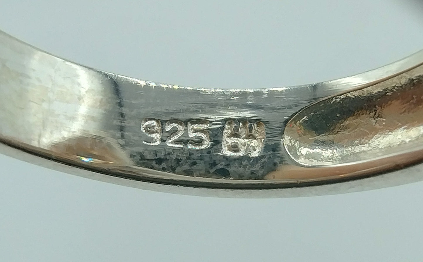 Zilveren ring met rookkwarts, 925, 17,5 mm