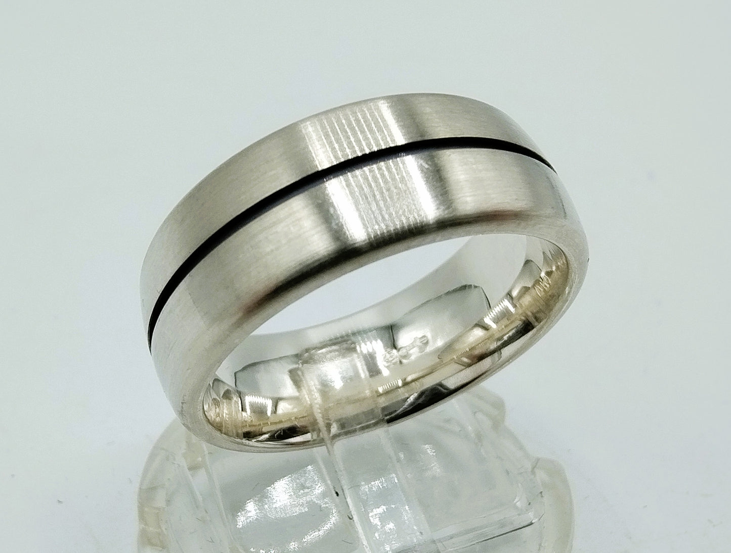 Zilveren ring, mat, 925, 20 mm