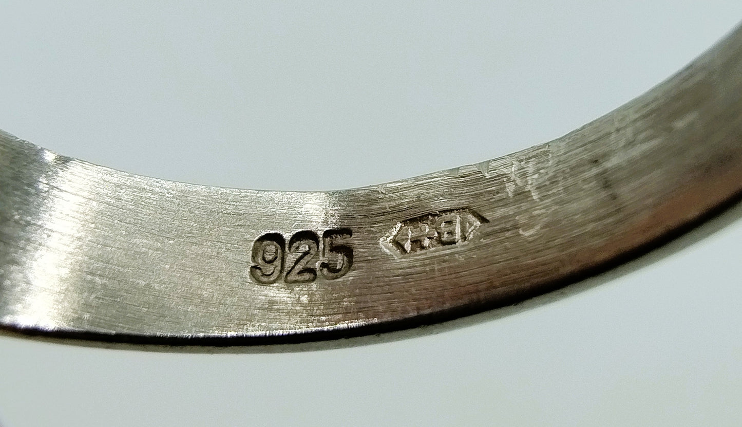 Zilveren designring, 925, 17,25 mm