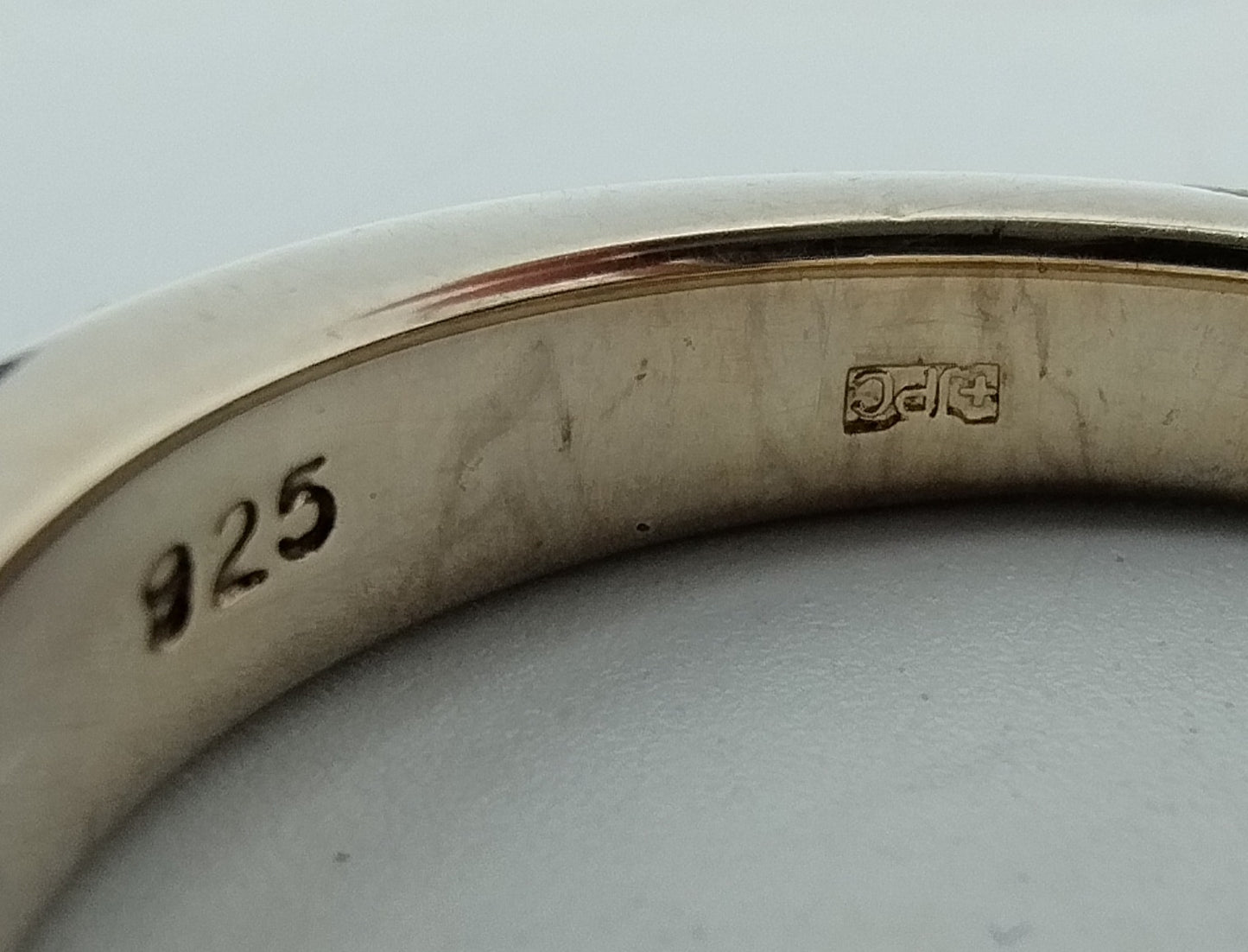 Zilveren ring met 2 zirkonia's, 925, 17 mm