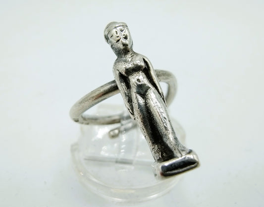 Zilveren ring, Egyptisch,