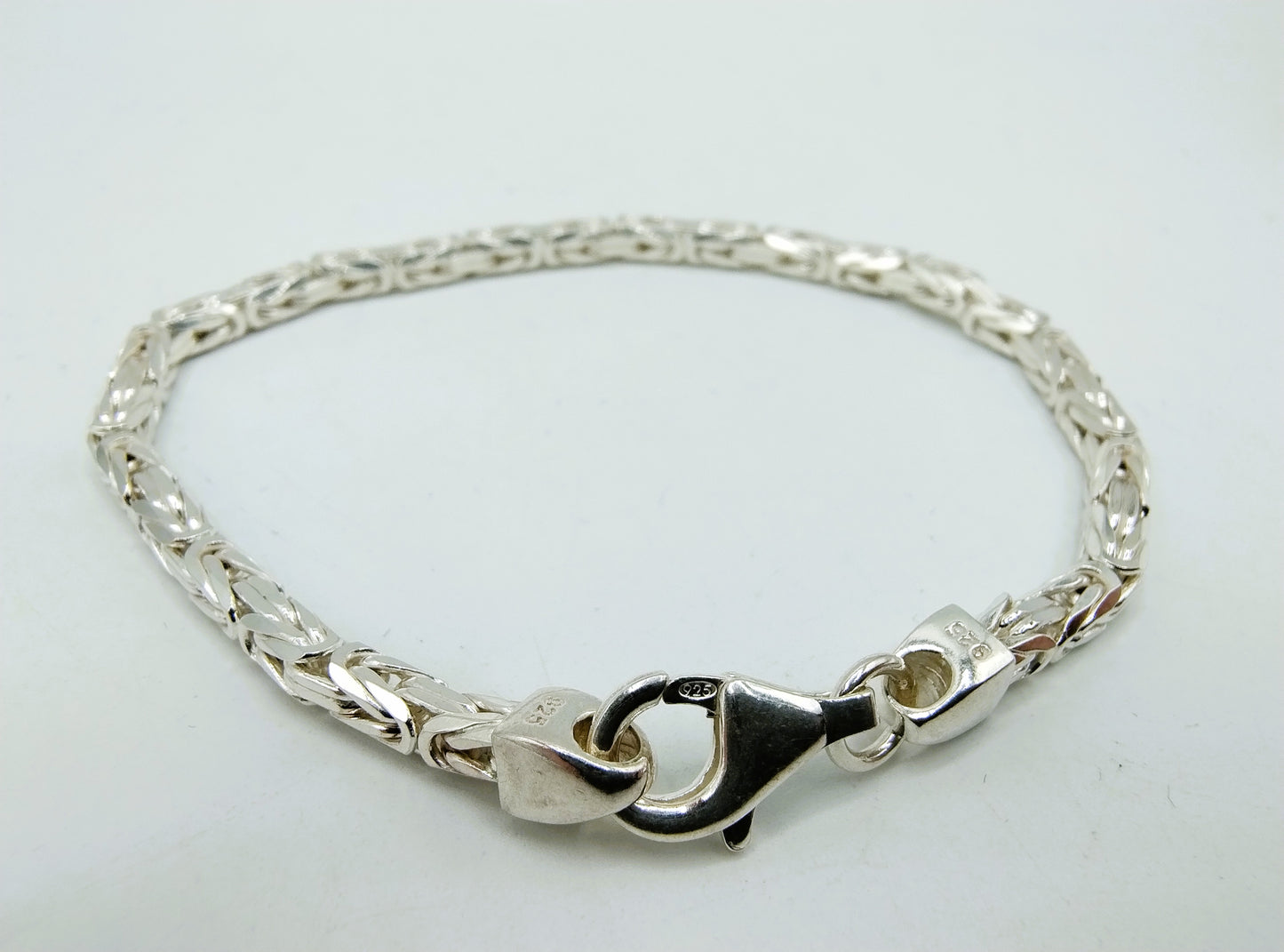 Zilveren armband, koningsschakel, 18,5 cm