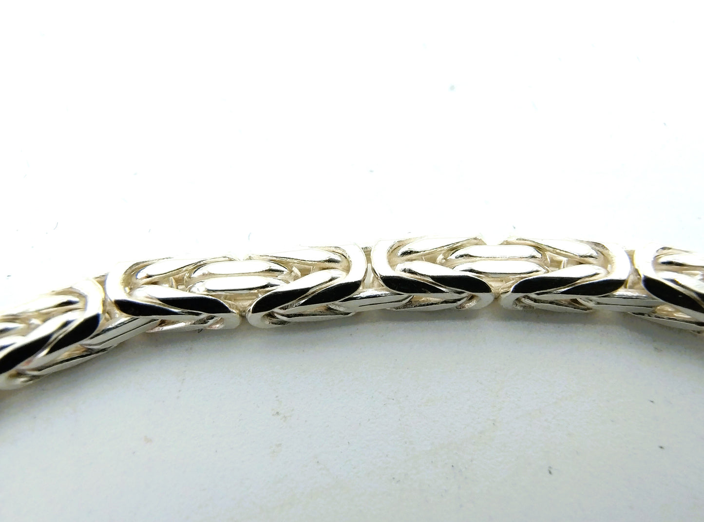 Zilveren armband, koningsschakel, 18,5 cm