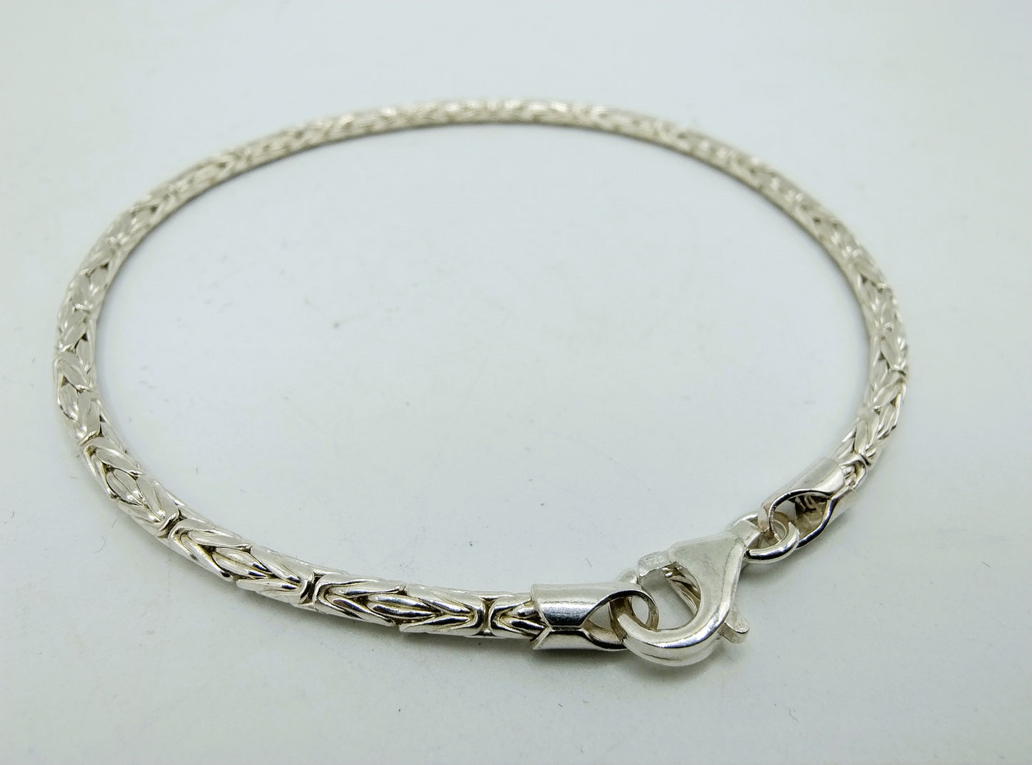Zilveren armband met koningsschakel, 19,8 cm