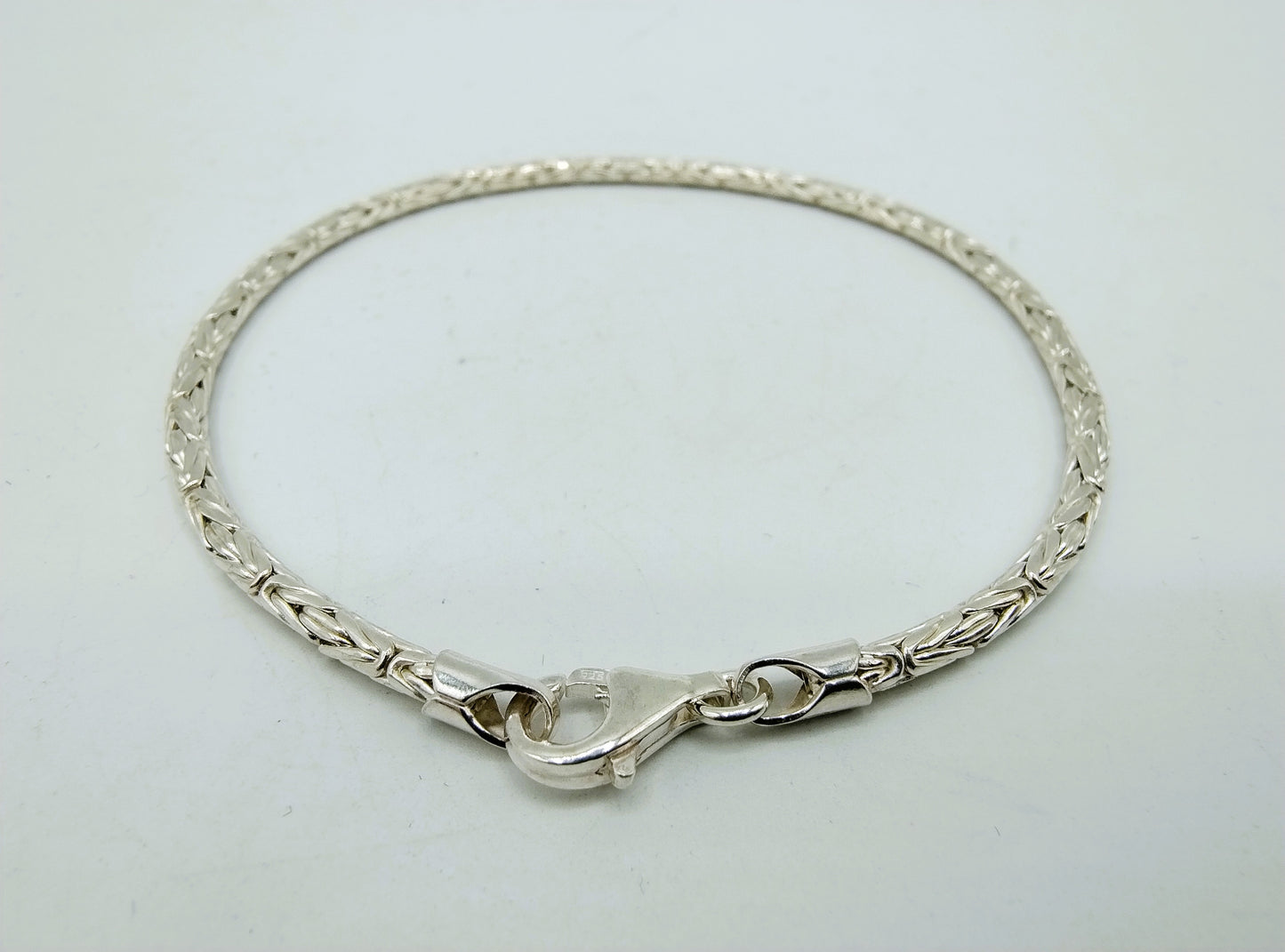 Zilveren armband met koningsschakel, 19,8 cm