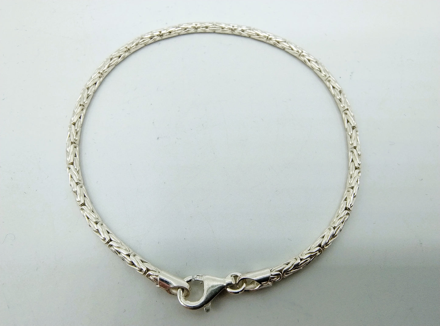 Zilveren armband met koningsschakel, 19,8 cm