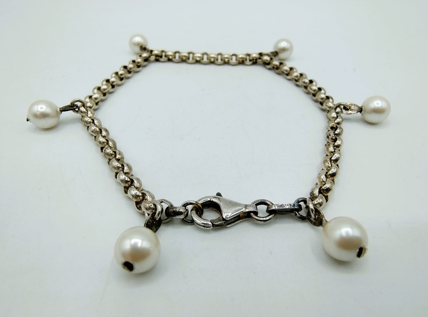Zilveren armband met parels, 925