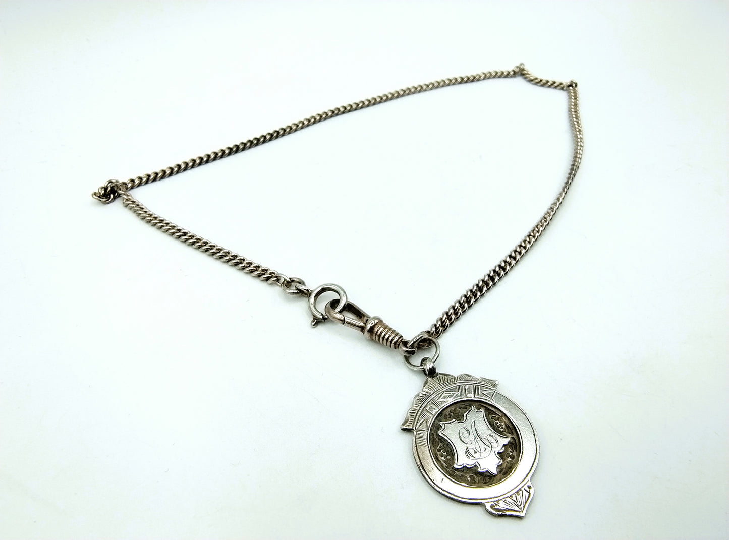 Zilveren horlogeketting, R. Pringles & Sons, Birmingham, 1912