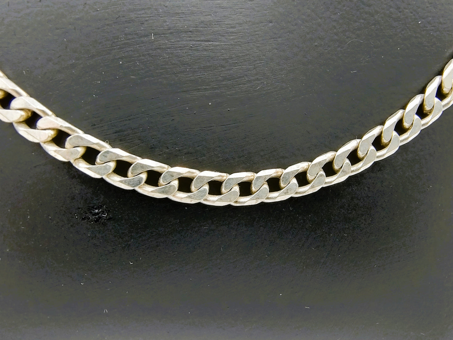 Zilveren heren ketting, 50,5 cm.
