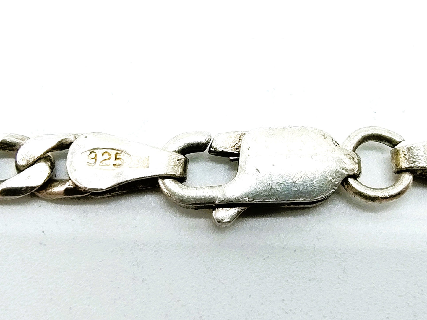 Zilveren heren ketting, 50,5 cm.