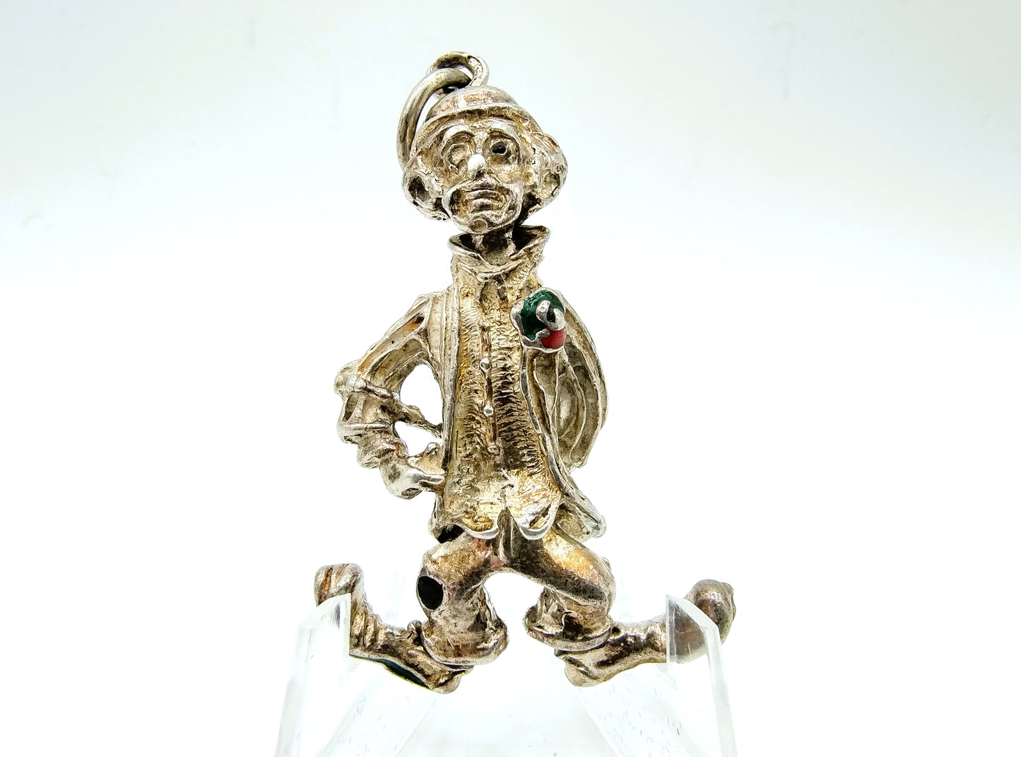 Zware vintage zilveren clownhanger, 835