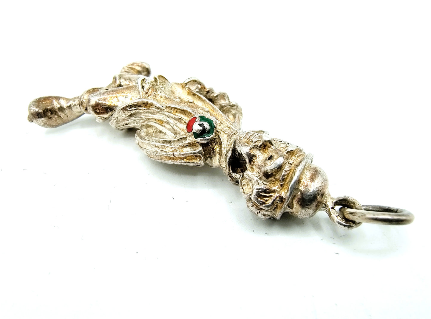Zware vintage zilveren clownhanger, 835