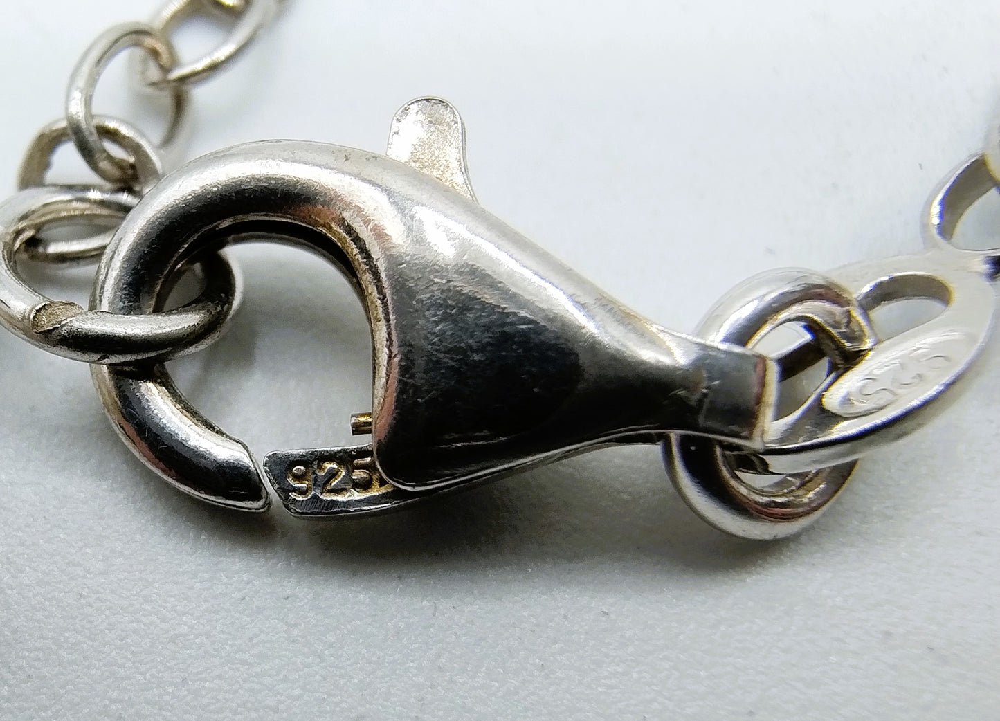 Zilveren armband met parels, 19 cm