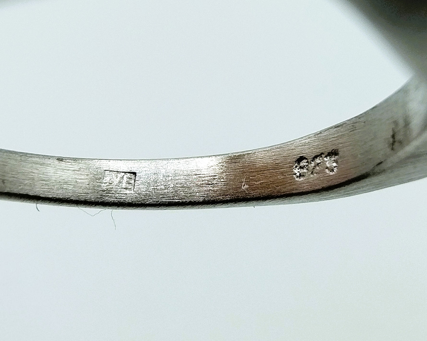 Zilveren ring met diamant, 925, 17 mm