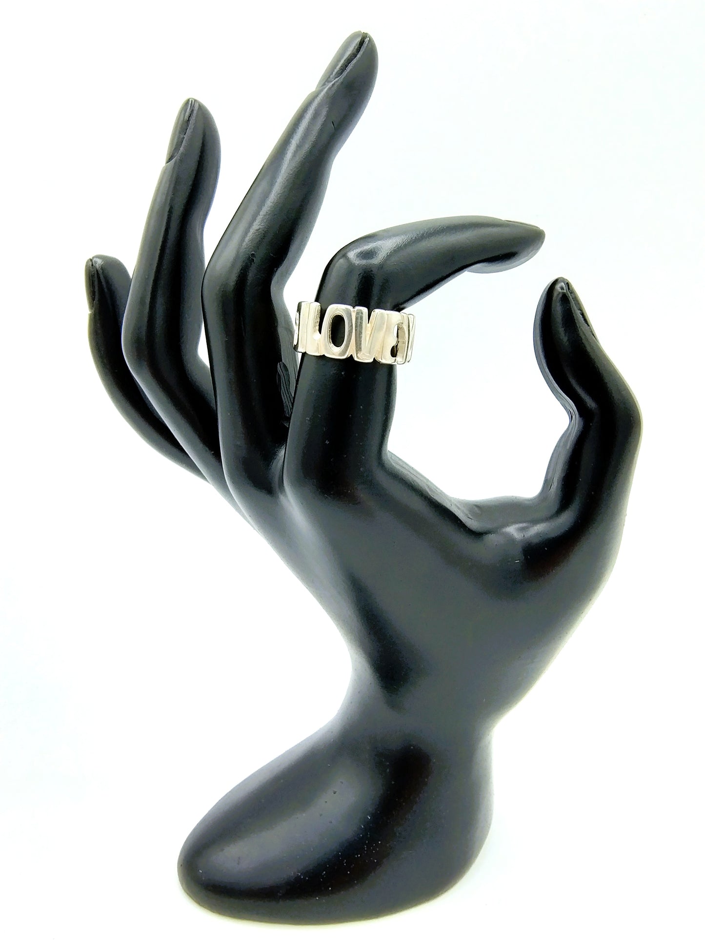 Zilveren LOVE ring, 925, universele maat vanaf 17.5 mm