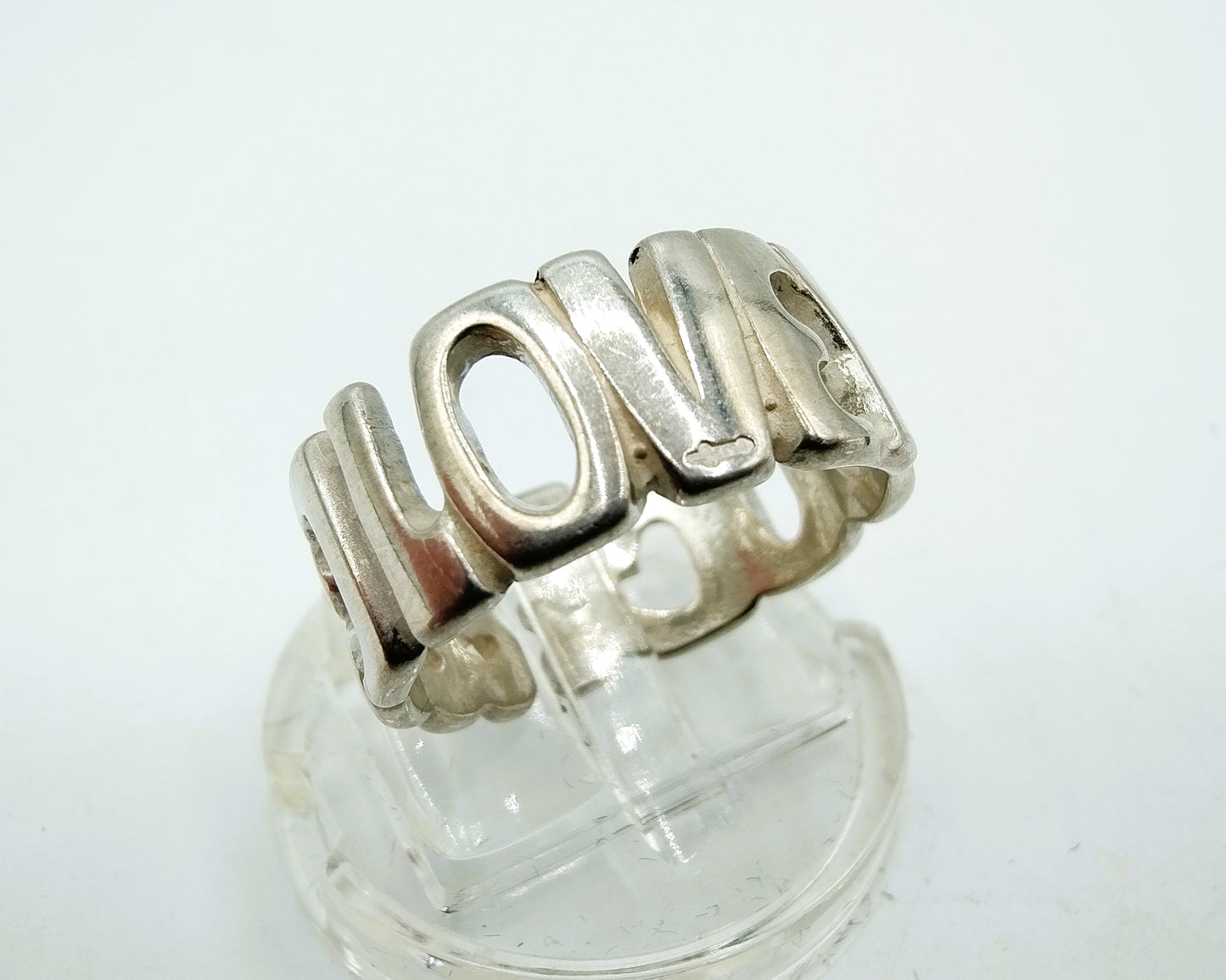 Zilveren LOVE ring, 925, universele maat vanaf 17.5 mm