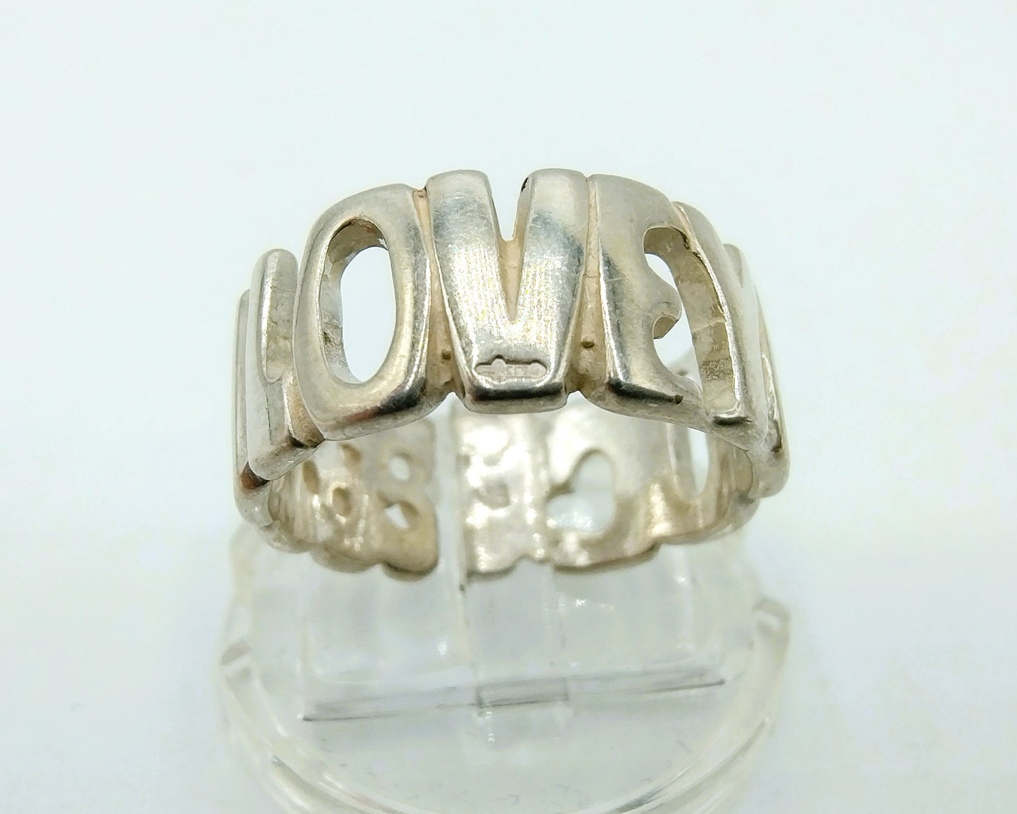 Zilveren LOVE ring, 925, universele maat vanaf 17.5 mm