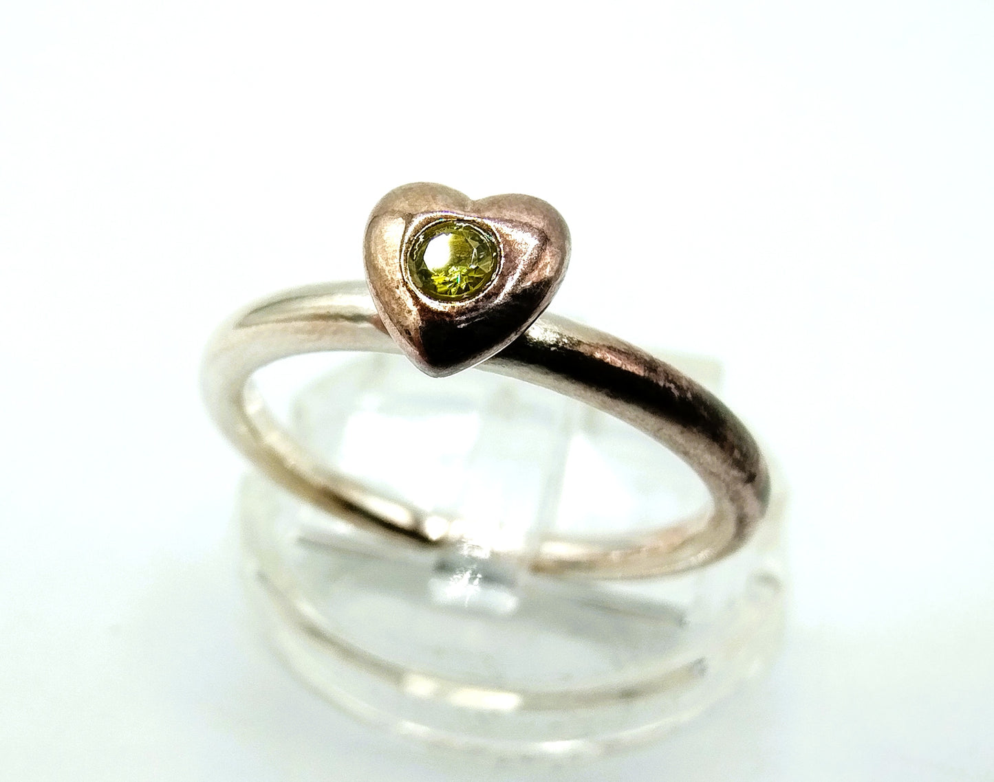 Zilveren ring met steen, 925, 18.5 mm