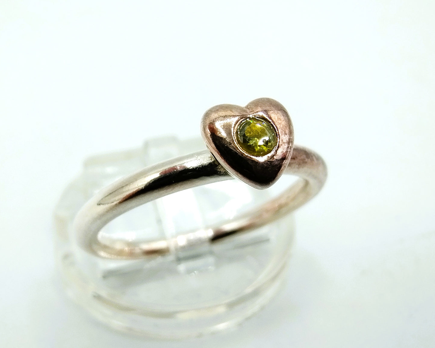 Zilveren ring met steen, 925, 18.5 mm