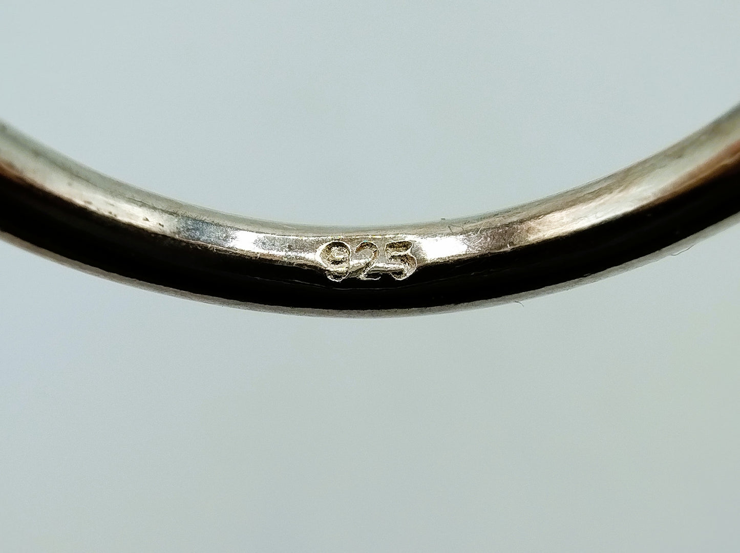 Zilveren ring met steen, 925, 18 mm