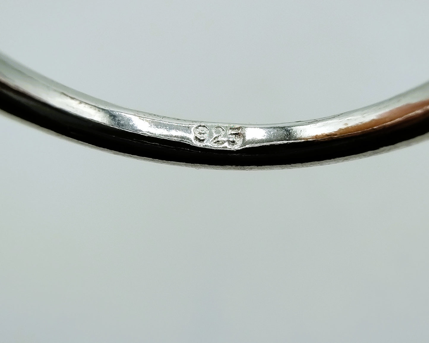 Zilveren ring met steen, 925, 17 mm