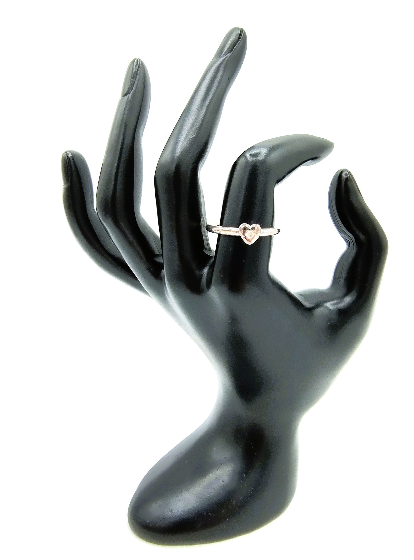 Zilveren ring met steen, 925, 18.5 mm