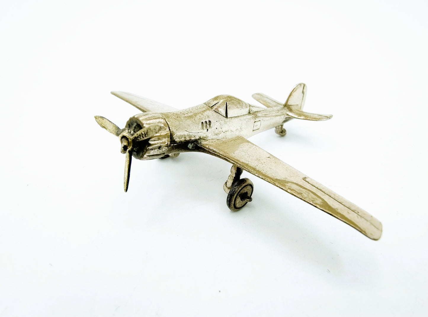 Zilveren modelvliegtuig, Focke Wulf, Arezzo / Italië, 800