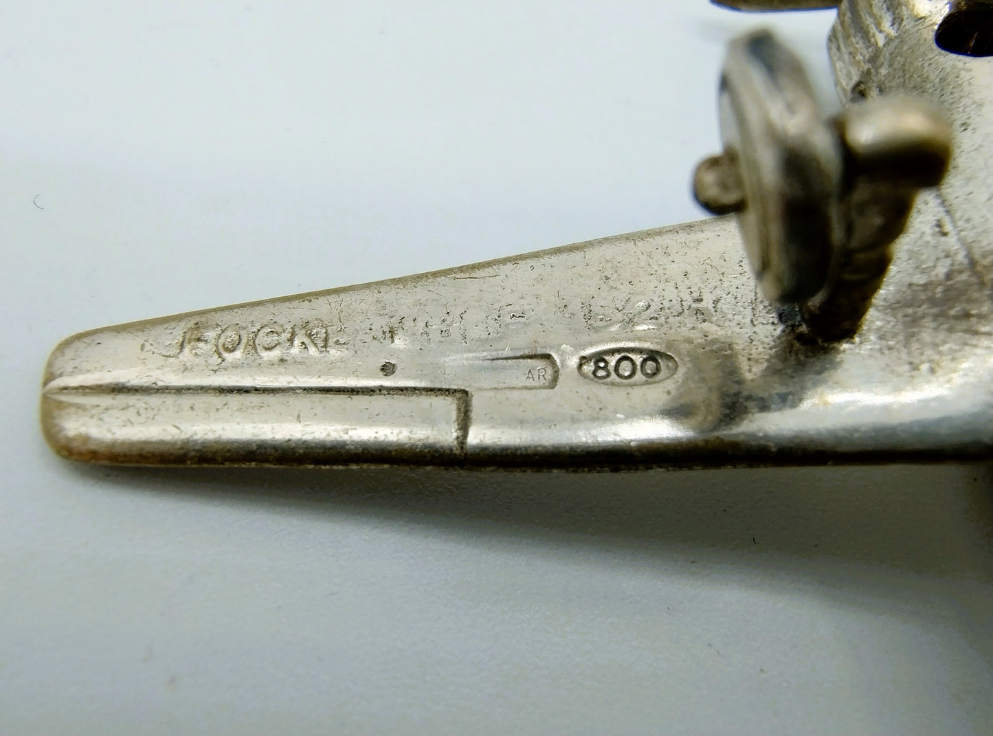 Zilveren modelvliegtuig, Focke Wulf, Arezzo / Italië, 800