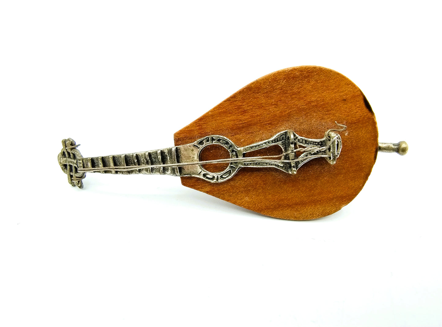Zilveren miniatuur van een mandoline, Italië, 800