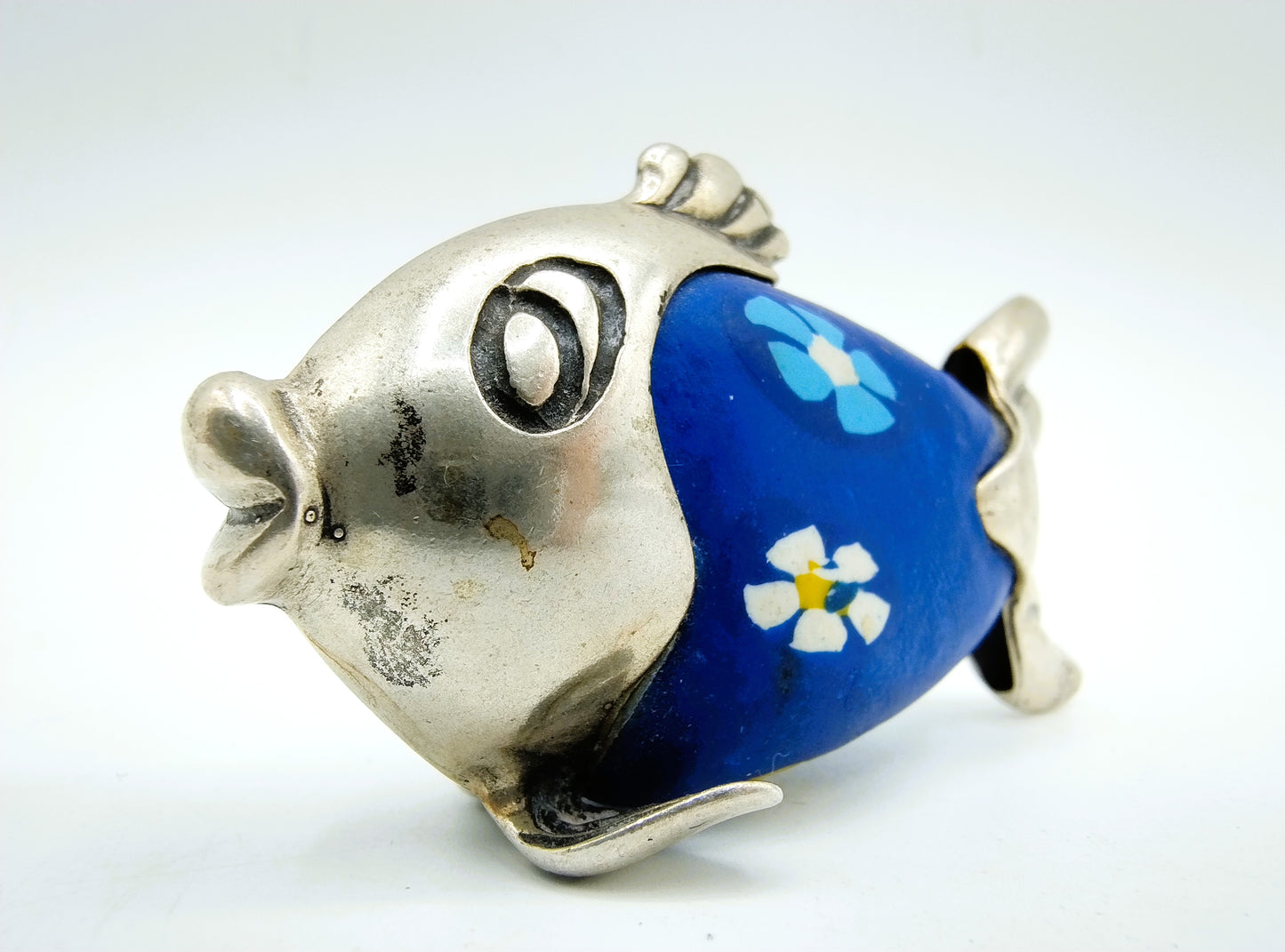 Zilveren miniatuur, vis, Idea oro, Arezzo, Italië, 800
