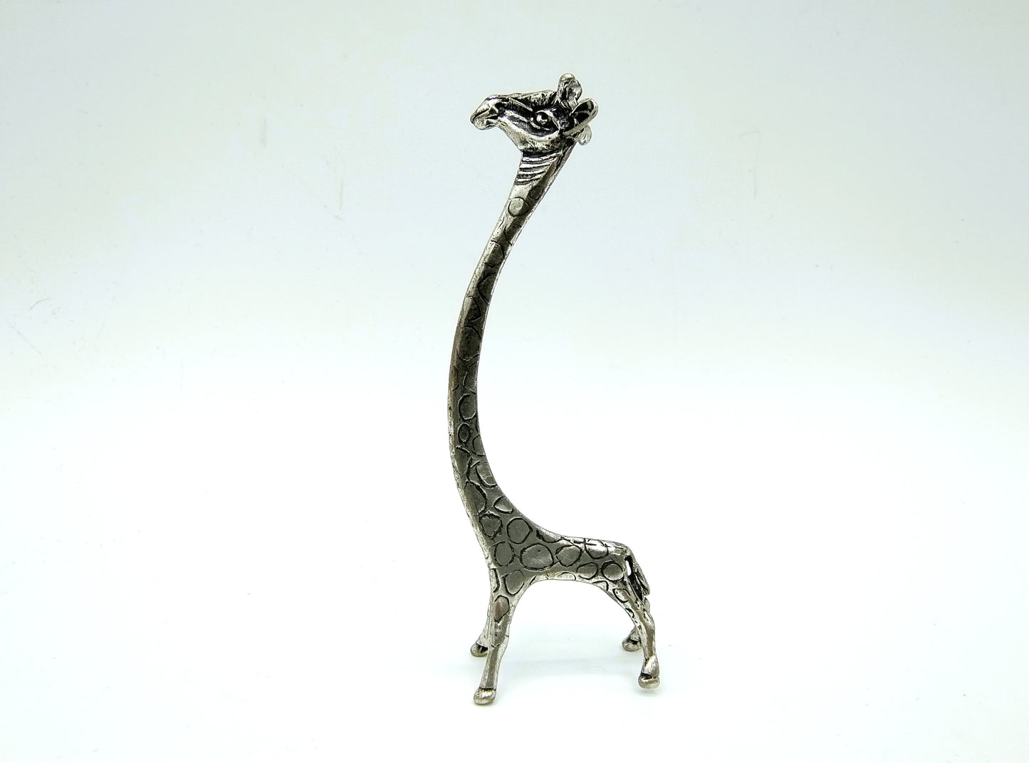 Zilveren miniatuur, Giraffe, F. Tortoli, Laterina, Italië, 800