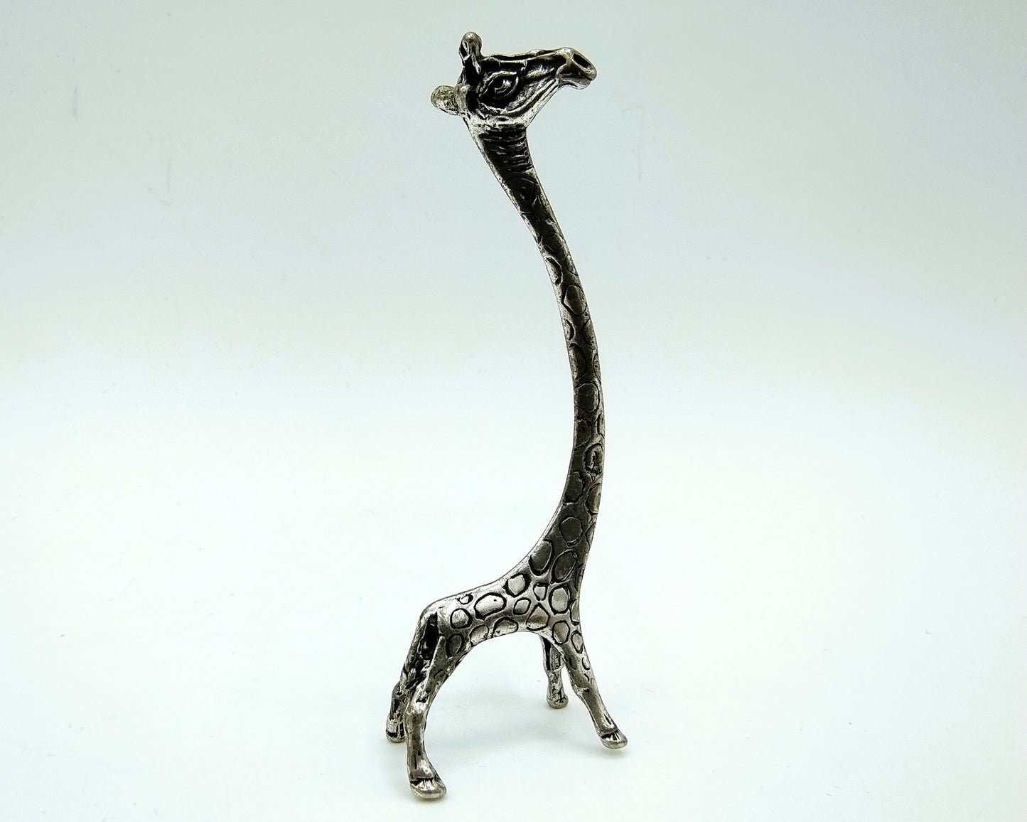 Zilveren miniatuur, Giraffe, F. Tortoli, Laterina, Italië, 800