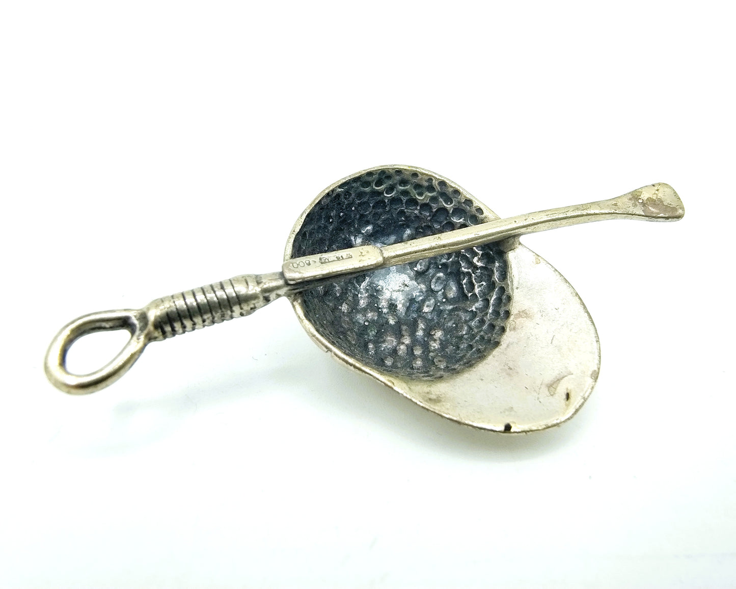 Zilveren miniatuur, Jockey cap en crop, C. Marco, Arezzo, Italië, 800