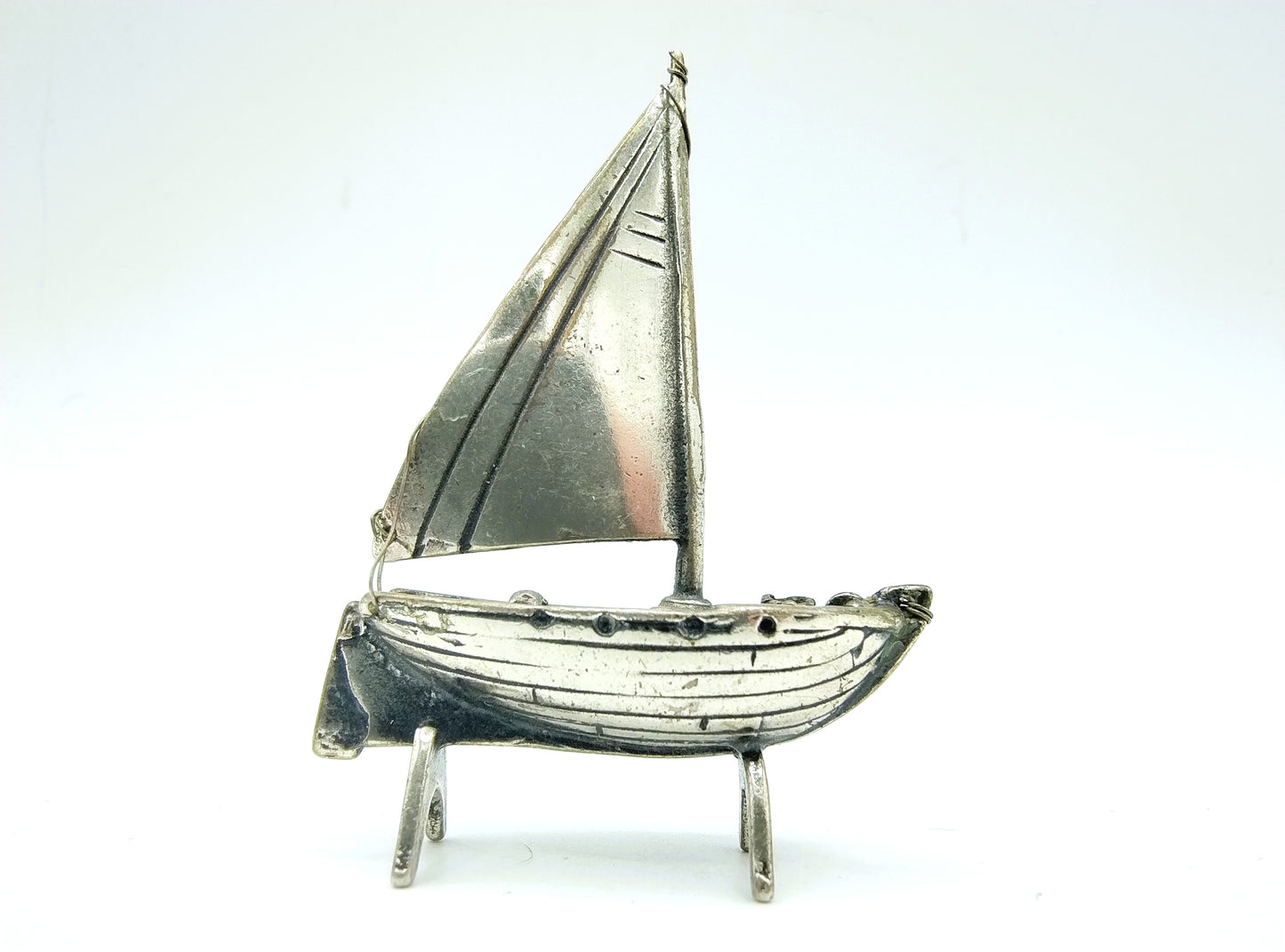 Zilveren miniatuur, zeilboot, Italië, 800