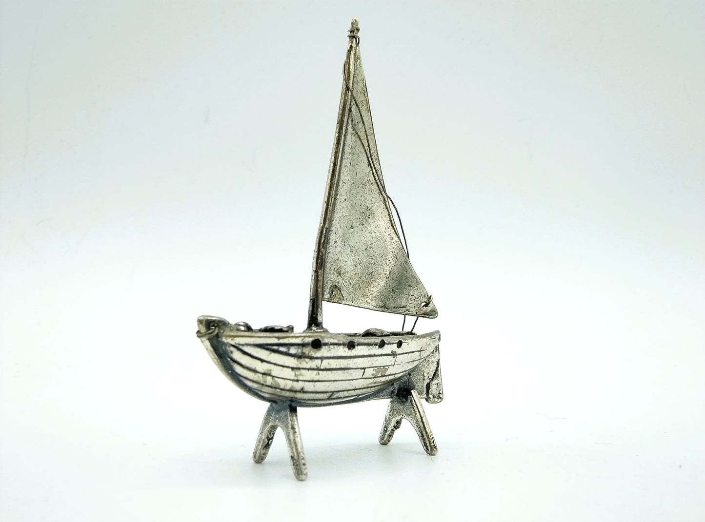 Zilveren miniatuur, zeilboot, Italië, 800