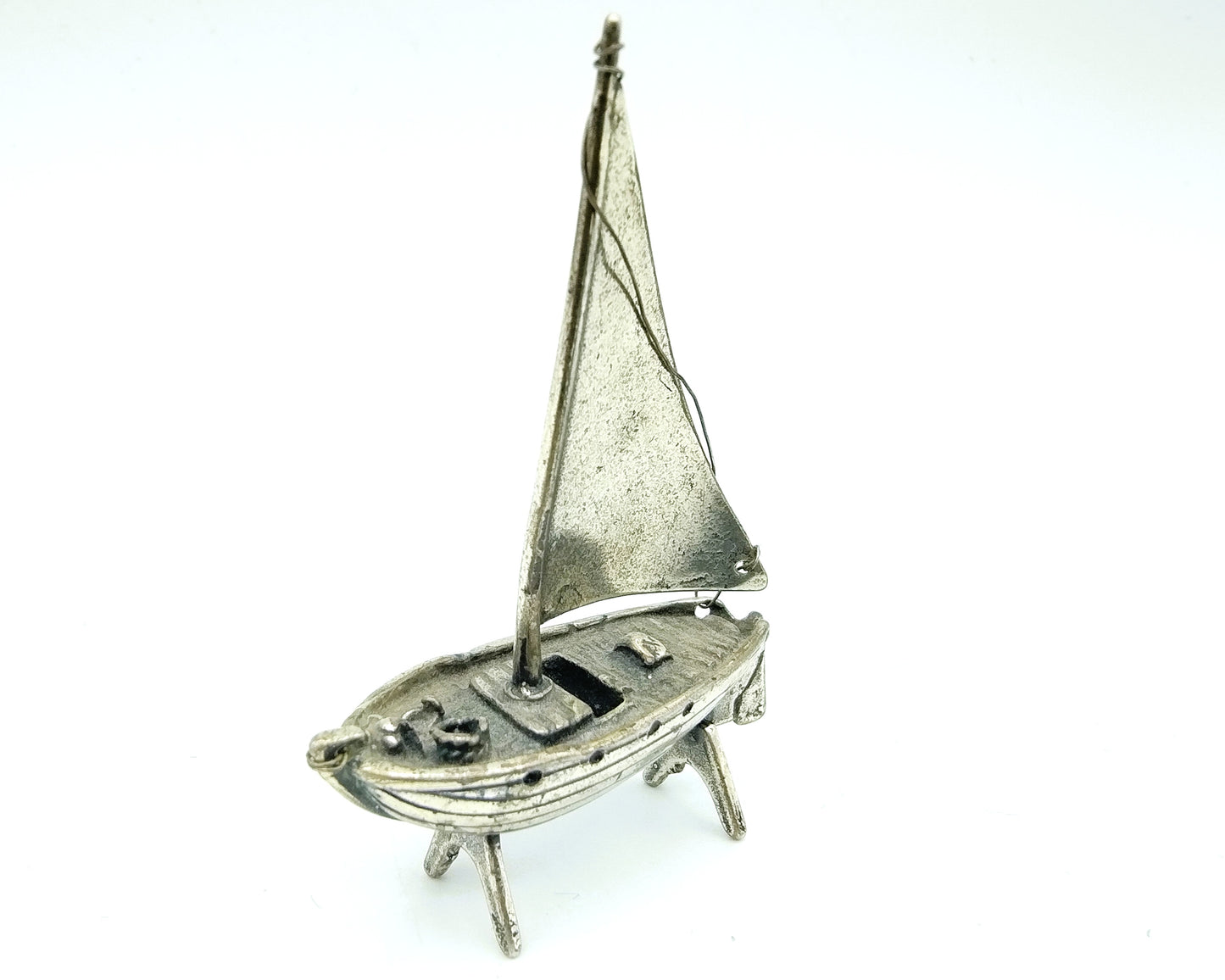 Zilveren miniatuur, zeilboot, Italië, 800