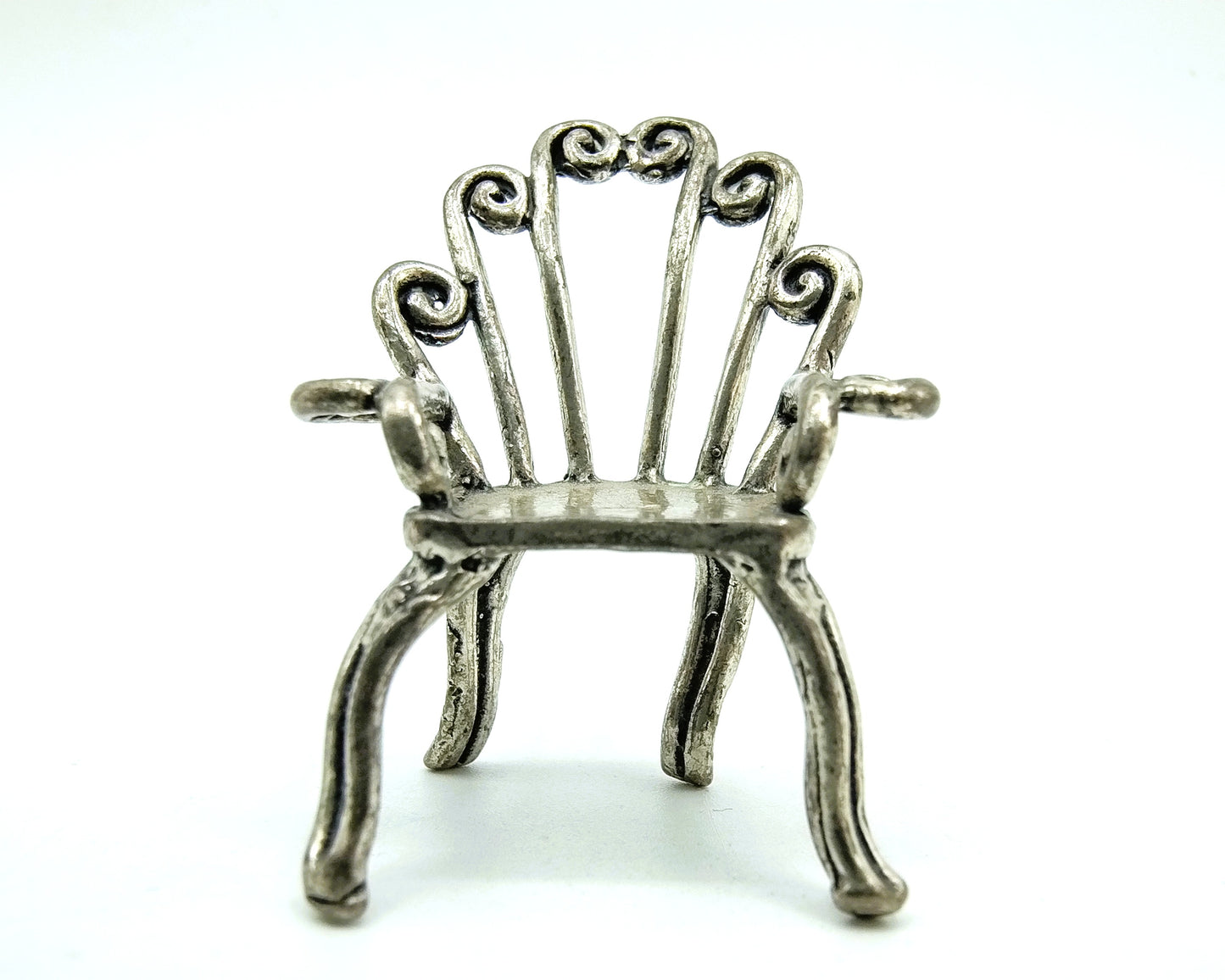 Zilveren miniatuur, stoel, Italië, 800
