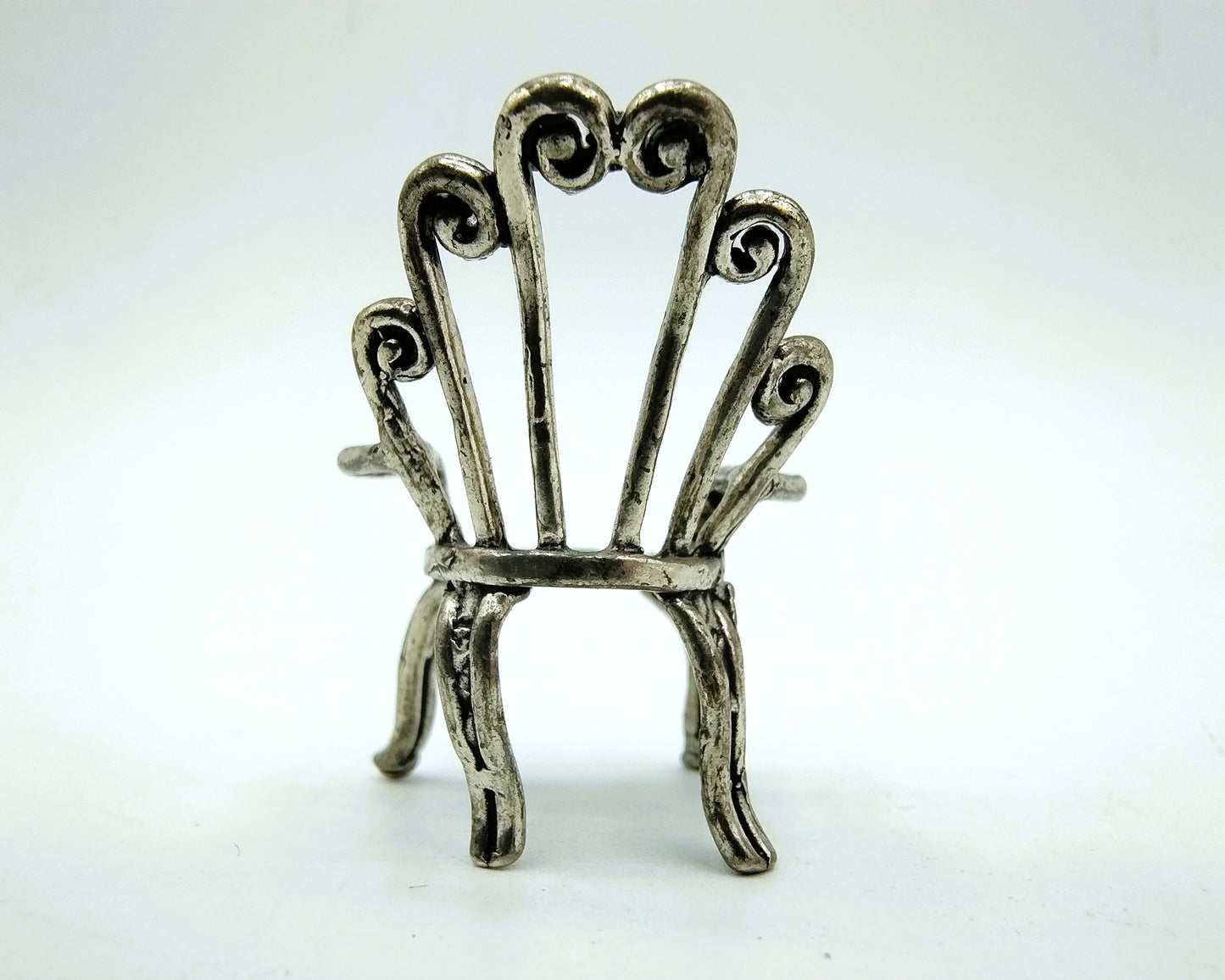 Zilveren miniatuur, stoel, Italië, 800