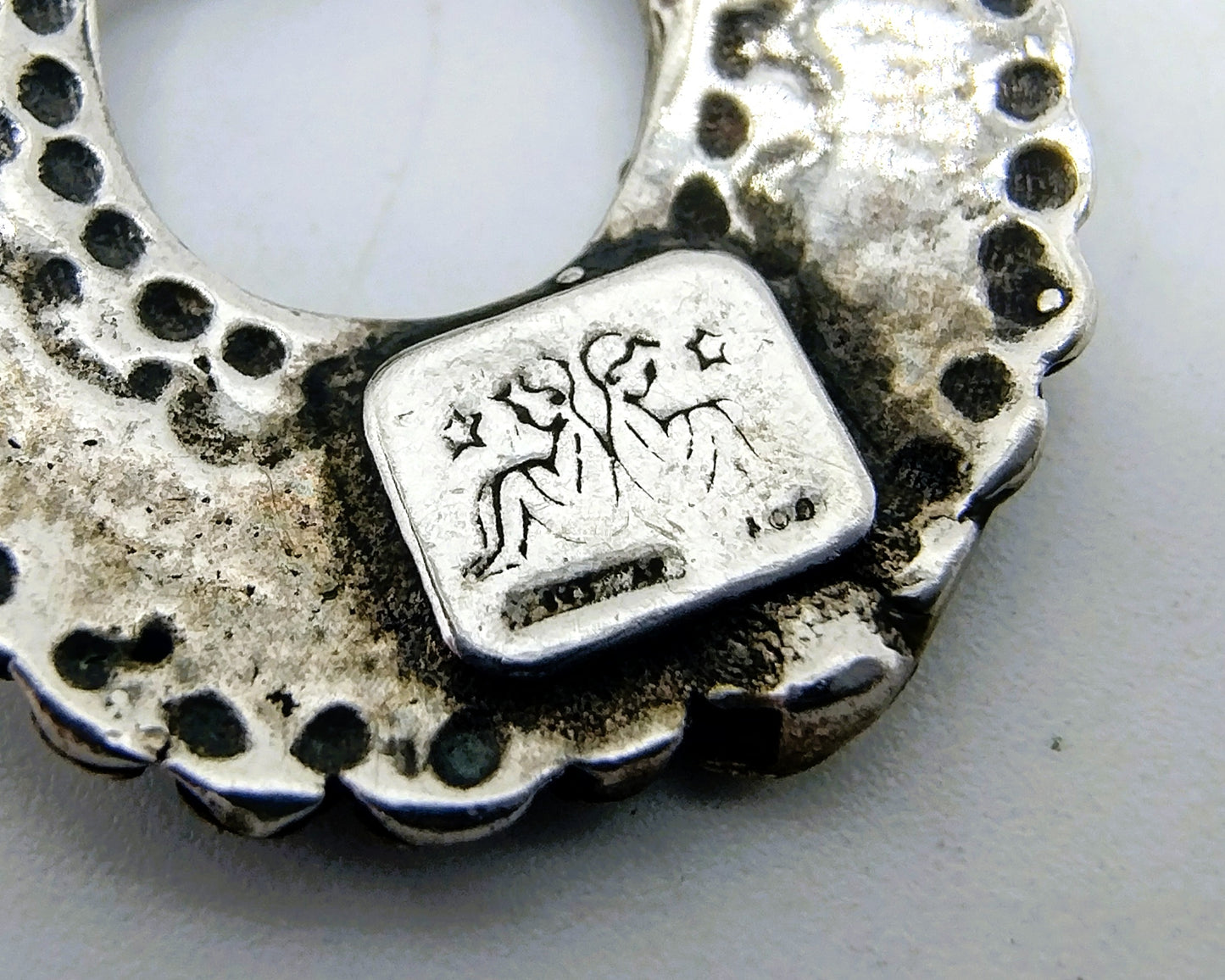 Zilveren miniatuur, speen en slab, G. Catene, Arezzo, Italië, 800