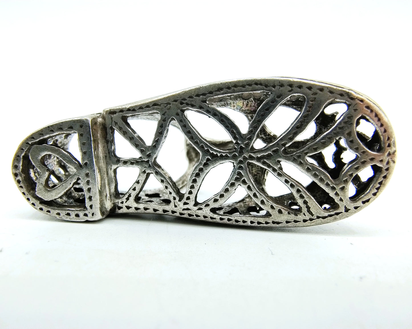 Zilveren miniatuur, sandaal, C. Oro, Arezzo, Italië, 800