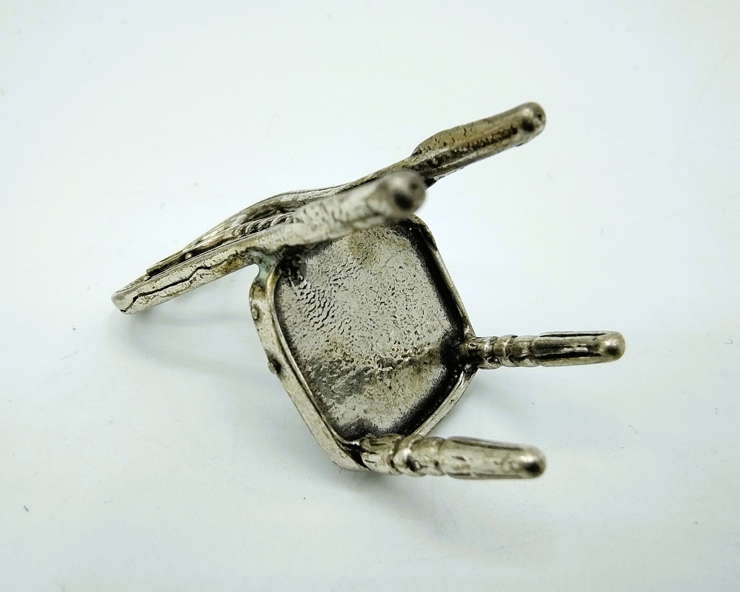 Zilveren miniatuur, stoel, Arezzo, Italië, 800