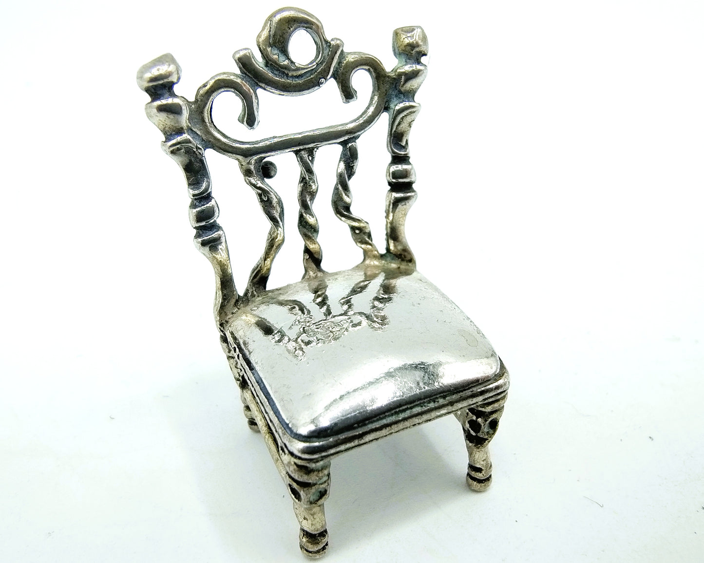 Zilveren miniatuur, stoel, Italië, 800