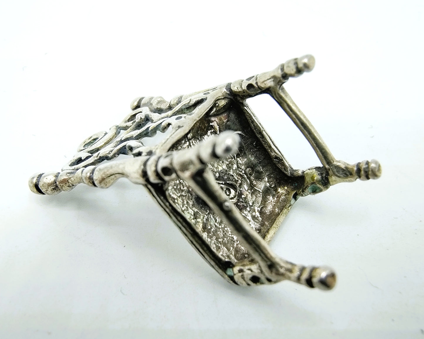 Zilveren miniatuur, stoel, Italië, 800